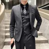 Business Business Casual Wedding Suit gilet pantalon Fashion Banquet Handsome Mens 3-Piece Set S6XL 240422