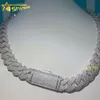 Hot Sale Cubaanse ketting ketting VVS Moissnaite Iced Out Hip Hop Jewelry 4rows Moissanite Cubaanse ketting