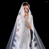 Bridal Veils Wholesale White Ivory Lace 3 Meter Bride Wedding Accessories Boda Velos De Novia Veil