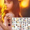 Tattoo -overdracht 10 -stcs/lot Tijdelijke tattoo sticker Kids Cute Cartoon Water Tattoo Unicorn Mermaid Dierstickers Gezicht Hand Tattoo vinger klein 240427