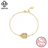 Rinntin Pure 100% 925 Sterling Silver Armband Gold Color Lemon Design AAAA Zircon Refreshing Bijoux för grils Teqb06 240423