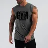 Gym Tank Top Mens Fitness Clothing Compression Vest Cotton Bodybuilding Stringer Tanktop Muscle Singlet Workout Sleeveless Shirt 240415