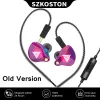 Hoofdtelefoon Originele oude versie QKZ VK4 Eartelefoon Hifi Bass Detachable Wired Hoofdtelefoon met MIC -geluidsreductie Headset Monitor Music Sport