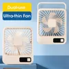 Electric Fans Desk Fan 7H Timing Ultra stille kleine USB draagbare tafelventilator Oplaadbare koelventilator 5 snelheden krachtige windkantoren Home Fan