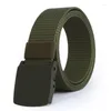 Belts Man Belt Nylon Cotton Material Plastic Automatic Buckle Ourdoor Sports For