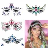 Tatueringsöverföring 3D Ny Rhinestone Festival Makeup Bright Face Stickers Glitter Stones smycken klistermärken på kristaller ansikte ädelstenar dekoration diamanter 240426