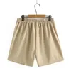 Kvinnors shorts Nya 2022 kvinnor sommar plus size womens överdimensionerade lösa casual bred ben gröna khaki shorts 3xl 4xl 5xl 6xll2404