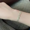 Bracelets de liaison de luxe zircon fleur lune étoile coeur coeur géométrique pendentif bracelet chian ajusté pour femmes exquise de bal exquise