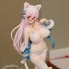 Action Toy Figures 26CM Anime Union Creative SoniComi Super Sonico 1/6 White Cat Ver Sexy Girl PVC Action Figures Hentai Collection Model Toys Gift Y240425N3J4