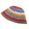 Geniş Memlu Şapkalar Kadınlar Bahar Kovası Şapkası Tığ işi yumuşak balıkçı kapağı cilt dostu gündelik