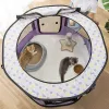 Matten Katzenhund Zelt Lieferraum Klappbares Haustier Oktagon Cage Outdoor Hundehaus Katze Indoor -Playpenpeldepapiere Kennelzubehör Kennelzubehör