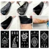 Tattoo overdracht 1Sheet Tattoo Stencils Henna sjablonen handvoet body art airbrush verf sjablonen sticker diy bloemen schilderij 240426