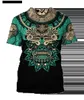 Camisetas masculinas tendência de verão harajuku mexicano astec quetzon mass de camisetas casuais de moda clássica clássica retro o-deco
