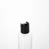 Storage Bottles Wholesale 100ml Empty Clear Plastic Ellipse Bottle Disc Cap Shower Gel Shampoo Liquid Soap Facial Cleanser Cosmetic
