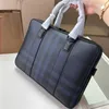 10A Fashion Trendy Unisex Laptop Bags Bags Lattice Business Bag Briefcase Luxury Designer Business Quality Handbag 230715 Shoulder Stri Ufqh