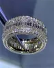 Smycken fyller full t prinsessan klippt vita topas cz diamant ädelstenar party moissanite kvinnor bröllop band ring för kärlek gåva294d5384539