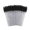 Brosse à cils jetable 25/50 PCS CRISTAL EYE Diamond Poignée Mini Mascara Tags d'extension