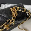 Sac fourre-tout haute définition Xiaoxiangjia boucle magnétique fin classique ringge ringge double chaîne simple oblique croix caviar femme