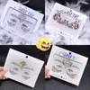 Transferencia de tatuaje Nuevo Cylebra de ceja facial Crystal Pegatinas del ojo Palabra de cara Pegatina de la cara acrílica Gema temporal Tattoo Party Herramientas de maquillaje de diez rianas 240427