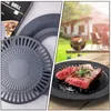 Pans Portable Gas Stove Iron Baking Pan Mold Grill Round Bakeware Oven Grilling