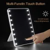 Miroirs 16 LED Miroir de maquillage avec LED Touch Touch Adjustable Portable Desktop Tabetop Cosmetic Mirror Travel Travel Home Table Table