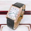 Cadran fonctionnant des montres automatiques Carter Moyen Tank 18K Rose Gold Set English Watch for Women W5200025