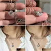 Other Choucong Arrival Luxury Jewelry 925 Sterling Sier Round Cut White Topaz Cz Diamond Party Pendant Women Wedding Necklce Gift Dr Dhw7N