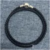 Kedja original läder orm armband säkra hjärtlås pärlor charms armband för kvinnor pojke flickor diy smycken gör 231016 dropp deli dhksv
