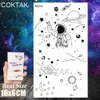 Tattoo Transfer Lovely Small Planets Temporary Tattoos Realistic Sheets Body Art Arm Tattoos Paper For Adult Kids Fake Waterpoof Tattoo Sticker 240427