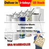 USA CA Warehouse 20oz Sublimation Straight Glass Tumblers Dryck Mugg Juice Can With PP Slide Bamboo Lid and Straw Bottle Cups 0426