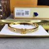 2024 Original custom luxury designer bracelet Tri-color Alphabet Gold Bracelet Women's and women's Smart Sparkle Time Gift set optional