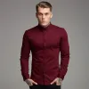 Shirts Shirt Men's Summer Thin Section Noniron Modal Shirt Men's Black Longsleeved Business Career Trend 6 Colors
