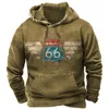 Vintage tröja 3d tryck hoodies lösa modemän hoodie semester hoodie länge ärm män kläder