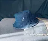 Kangol Vintage Tide Brand Kangaroo Lavato Tannin Denim Fisherman Cappello per donne e uomini Summer Big Brim Flat Top Basin Hat UNISEX H5147074