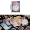 Tattoo Transfer 30st Lace Sticker Transparent Pet Photo Frame Decal Sticker för DIY Dekorativ Scrapbooking Diary Planner Album Diary Notebook 240426