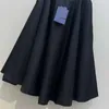 Skirts Designer 24 Early Spring Contrast Color Classic Inverted Triangle Logo Simple and Versatile High Waist Umbrella Half Skirt