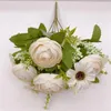 Fiori decorativi artificiali seta rosa fiore peonia idrangea matrimonio da sposa da sposa forniture per la festa soggiorno domestico soggiorno domestico