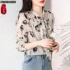 Camicette da donna S-2xl 2024 Donne a manica lunghe autunno elegante Lady Lady Work Shirt Shirt Cash-Up Wok Tops e