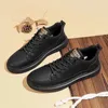 Casual Shoes High Quality Brand Men's äkta läder tjocka solade anti-skidor Oxford Shoe Fashion Sneakers