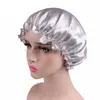 Damer Satin Sleep Cap Women Night Hat Sleeping Elastic Turban Hair Hinder Silk Beanie Headwear Hat Head Wrap Scarf Solid Color