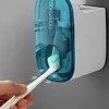 Suportes da escova de dentes Distanter automático Distribuidor de banheiro Acessórios de banheiro montados na parede Moldura de extrusão de dentes preguiçosa 240426