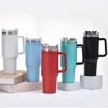 30oz Straw Coffee Insulation Cup With Handle Portable Car Stainless Steel Water Bottle LargeCapacity Travel BPA Free Thermal Mug 240417