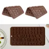 Moules Lettre anglaise Moule de chocolat en silicone alphanumérique bonbon biscuit gelée de boulangerie de boulange de boulange