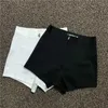 Women's Shorts Stretch Sexy Tight High Waist Slim Shorts Black White Y240425