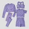 Saisies de survêtement féminines Wareball Femme de yoga sans couture Setwear Sportswear Gym Fitness Fitness Long manchot