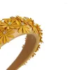 Partyversorgungen elegantes Stoff Blumenstirnband für Frauen breites Haarband koreanische Haarhoop Dropship