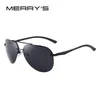 Hommes Merrys Brand Hommes 100% Polarisé Cadre d'alliage en aluminium Lunettes de soleil Mentières Fashion Houle Lunettes de soleil S8281 240323