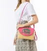 Strohbörde gewehrter Geldbeutel Casual Mini handgewebtes Frau Crossbody Phone Bag Modes Satchel Handtasche für Girls Messenger -Taschen
