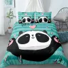 sets 3D Panda Bedding Set Duvet Cover Pillowcase for Teen Kids Single Queen King Size Bed Sets 2/3pcs