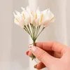 Decorative Flowers Mini Foam Calla Lily DIY Home Party Garland Wedding Mariage Bouquet Decoration Table Room Candies Box Flower Wall